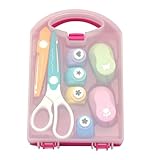 Punch Craft Set - Hand Perforation Papier Punch Spielzeug mit Schere Handwerk Liebhaber Schreibwaren für Studenten Feinmotorik Punching Spielzeug für Liebhaber von s