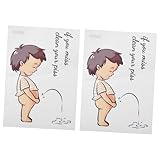 CLISPEED 2 Blätter Toilettenaufkleber Cartoon Motiv Selbstklebend Badezimmer Wandtattoo Kindertoilette Trainingshilfe Dekorationssticker Für Glatte Oberflächen Fenster Türen