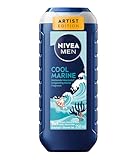 NIVEA MEN Cool Marine Artist Edition Duschgel, erfrischende Pflegedusche mit belebenden Meeresduft, 3in1 Duschgel für Körper, Gesicht und Haare (250 ml)