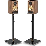 5Rcom Universal Lautsprecherständer für Surround-Sound, 2er Set, Bodenständer, Halterung, höhenverstellbar von 830 mm-1100 mm, hält je 5 kg, Kabelmanagement, einfache Montage, schwarz