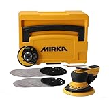 Mirka DEROS II 5650 Exzenter-Schleifer Schleifmaschine mit Absaugung für Ø 125 & 150mm Schleifpapier, 5,0mm Hub Maschine für staubfreies Schleifen von Holz, Trockenbau & Metall, MID5650404CA