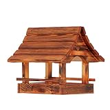 Vogelhaus Imprägniert Vogelhäuschen aus Holz Wetterfest Futterhaus, Futterhäuschen Vogelfutterhaus zum Aufhängen