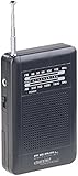 PEARL Miniradio: Analoges Taschenradio TAR-202 mit UKW- und MW-Empfang (Mittelwellenradio, Batterieradio, Kofferradio mit Batteriebetrieb)