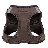 Voyager Step-In Plüsch-Hundegeschirr by Best Pet Supplies - Step-In-Westengeschirr für kleine und mittelgroße Hunde, Weicher Plüsch, Schokolader, size M - Brust 40- 45 cm