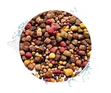Warnick’s Tierfutterservice - Koifutter 5-Sorten-Mix, 15  Liter 3-6 mm Pellets - Schwimmfutter für Koi & Teichfische, ausgewogen & farbverstärkend, mit Spirulina