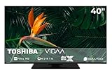 Toshiba Fernseher 40 Zoll Smart TV VIDAA Full HD Fernseher HDR Smart TV mit Triple-Tuner und Bluetooth, LED TV 40LV3F63DA