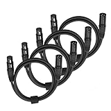 GLSTOY 10 Stück 3 Poliges DMX Kabel Für Bühnenbeleuchtung Geeignet Für LED PAR Licht Moving Head Licht DJ Ausrüstung Schwarz Ideal Für Effektstrahler Und Bühnenscheinwerfer