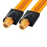 BIGtec 2 Stück Fensterdurchführung für SAT Kabel Tür Fenster Durchführung Kupplung SAT extrem flach 26cm