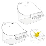 VGECEE Hängende Vogel Badewanne Vogelkäfig 2 Stück Vogelbadewanne Vogelwanne für Käfig Vogel Badehaus Wellensittich Vogeltränke Hängend für Sittiche, Haustiere, Bräute, Kanarienvögel, Papageien