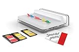 3M SLIM680P Index Spender inklusiv Haftstreifen, 4 x 50 (25.4 x 43.2 mm) und 4 x 35 (11.9 x 43.2 mm), weiß/transparent
