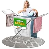 VELORA ® Wäscheständer Silber 18 m Trockenfläche - Wäscheständer platzsparend mit rutschfesten Füßen - Klappbarer Flügelwäscheständer - Wäschetrockner