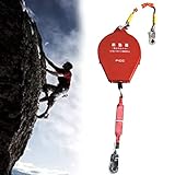 XYEJL Höhensicherungsgerät Set, Retractable Absturzsicherung, Fallschutzausrüstungen, Fallschutz-Set Für Luftarbeiten,bäume Beschneiden, Belastung 300kg,30m