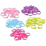 Gadpiparty 100 Stück Wiederverwendbare Spritzbeutel Clips in Farben Flexible Silikon Bag Clips zum Sicheren Verschließen von Gebäck tüten für Kuchen Cupcakes und Backzubehör im Haushalt