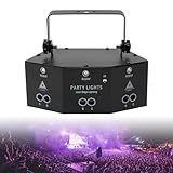 Disco Lights Party Lights, 9 Eyes LED RGB Laser Licht Projektor DJ Bühnenbeleuchtung mit Fernbedienung und LED Anzeige für Home Parties Klub Geburtstag Hochzeit Konzert