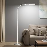Honeywell LED Stehlampe,F4 Sunturalux™ Superhelle Stufenlos Dimmbare Bodenleuchte mit Gelenkhals,Modernes Design für Augenschonendes Leselicht im Wohnzimmer Schlafzimmer Büro(Weiß)