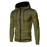 aaSccex Herren-Kapuzenpullover, Sweatshirt, Damen-Kapuzenpullover mit Reißverschluss für Herren, UK-Sweatshirts und Activewear-Jacke, Tops, lässige Pullover, Wintermäntel, grün, L