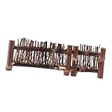 VICASKY Handgefertigter Bambuszaun Klappbar Langlebiger Sichtschutz für Micro-landschaften Bonsai-dekoration Stilvolle Tischverzierung Geeignet für Garten Teezeremonie Wohnraum