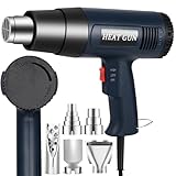 SinLaw Heißluftpistole Kit, 2000W Heißluftpistole, Variable Temperaturregelung 160℃- 650℃ Heissluftgebläse 2 Luftstromeinstellung mit 5 Zubehör, Überlastschutz Keramikheizkern