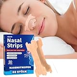 Nasenstreifen, 50 Stück Nasenpflaster, Anti-Schnarch Nose Strips Nasenpflaster, Breathing Nasal Strip Verbesserte Schlafqualität Für Geschäftsreise, Familie, Reisen, Hotel Gepäck