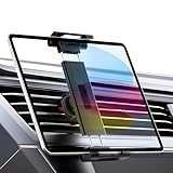 Lüftung Tablet Halterung Auto, [Upgrade Clip Never Fall] Air Vent Tablet Halterung, 360° drehbar LKW A/C Haken Halterung für iPad Pro 11 Air Mini, Galaxy Tab, Z Fold, iPhone, 6.5-17“ Geräte (schwarz)