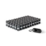 Amazon Basics Hundekotbeutel mit Spender und Leinenclip, Unparfümiert, 900 Beutel (60 Packungen mit je 15 Beuteln), Schwarz