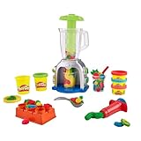 Play-Doh Smoothie Mixer Set, Spielzeug-Küchenset zum Mixen von Shakes, 2 x 57g Dosen & 3 x 28g Dosen Bunte Knetmasse für Zutaten, kreatives Kinder ab 3 Jahren