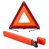 Faltbares Warndreieck KFZ für Auto mit Aufbewahrungsbox – Ideal für Pannenhilfe und Unfallvorsorge, Maximale Sicherheit im Straßenverkehr, Kompaktes Auto Zubehör
