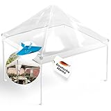 GRAFT Pavillon Abdeckung 3x3m | Schutzhaube für Gartenpavillon | Pavillondach Regenschutz | Gazebo Ersatzbezug | Wasserdicht Transparent | Wasserfeste Pavillon Abdeckplane | Wetterschutz Gartenzelt