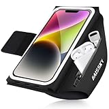 Razobws Sportarmband Handyhalterung Joggen, Handytasche Joggen mit Kopfhörertasche Handy Armband Joggen Zubehör für iPhone 17/16/15/14/13Pro Max Galaxy S25/S24/S23 Ultra Bis zu 6,9 Zoll