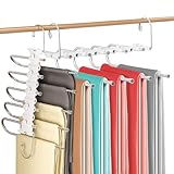 Baxcdyswe Hosenbügel Platzsparend, 2 Stück 5 in 1 Edelstahl Kleiderbügel Hosen, Hosenkleiderbügel, rutschfest Mehrfach Bügel Hosenkleiderbuegel für Hosen, Kleidung, Handtücher, Schals, Jeans