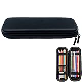 Wxinsheng Stift Etui Federmäppchen,Make Up Pinsel Tasche Etui Mäppchen Schwarz Wasserdicht Schulmäppchen Bleistift Tasche Aufbewahrungstasche klein für Executive Füllfederhalter Bleistifte