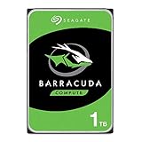Seagate Barracuda 1 TB interne Festplatte HDD, 3.5 Zoll, 7200 U/Min, 64 MB Cache, SATA 6 Gb/s, silber, Data Rescue ServiceModellnr.: ST1000DMZ14