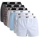 Lower East Herren Le215 Boxershorts, Hellblau/Grau, L (6er Pack)