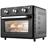 Minibackofen 20L, Mini Pizzaofen, Heißluftfritteuse Airfryer, Mini-öfen, 1550W Heißluftofen mit 4 Zubehörteilen, mit 360° Heißluftzirkulation & Timer, Campingofen, Toaster Grill, Backofen mit umluft