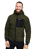 RevolutionRace Sherpa Hoodie für Herren, Outdoor Fleecejacken perfekt für Wanderungen und Outdoor-Abenteuer, Forest Night, XXL
