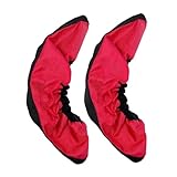 Fenteer 2 Stück Schlittschuhschutz, Schlittschuh-Glanzabdeckung, schützt Schlittschuhe vor Rost und Absplittern, Schutzzubehör für Eiskunstlaufschuhe, Red S