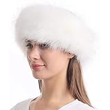 Dinghaole Fell Stirnband Damen,Kunstpelzmütze Für Damen,Winter Ohrenwärmer aus Pelz,Faux Fuchs Warm Weich Pelz mütze,Kunstfell-Stirnband für Damen,Ohrenwärmer Ohrenschützer Skimütze