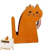 Klebebandspender für Katzen - Tischabroller aus Holz, Klebebandspender mit Cartoon-Katzen-Design, perfekt für Geschenkverpackungen, Verwendung zu Hause oder im Büro