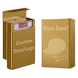 Personalisiertes Zigarettenetuis Metall mit Gravur Text und Motiv Metallzigarettenbox für Zigarettenschachteln Geschenkidee für Männer & Frauen (Gold)