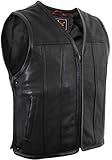 MDM Herren Biker Motorrad Lederweste (XL)