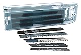 Makita B-44410 Stichsägeblatt-Set A 10-teilig mit Aufbewahrungsbox, ideal für Schnitte in Holz, Metall und Kunststoff