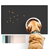 Conlun Hunde Futtermatte Katzen Futtermatte, Rutschfestes Design, 100% wasserdichte Haustierfutter Matte, erhöhter Rand,um EIN Auslaufen von Wasser oder Lebensmitteln zu vermeiden, spülmaschinenfest