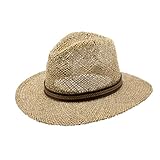 Scheibler Workwear – Strohhut Theo Herren – klassischer Trilby Hut aus Stroh – Sonnenhut für den Sommer – verfügbar in den Größen 57-61 (Hellbraun)