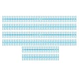 19 mm 30-Ring-Binderücken aus Kunststoff | 150 Blatt Kapazität für Standardformat 4 / B5 / Papierformat 5 | Kammbinder für Berichte/Präsentationen/Notizbücher | 10er-Pack (Blue)