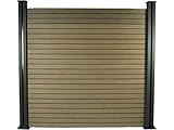 habitat et jardin Verbundzaun-Set 8 x 1,6 m - Befestigungsset gratis - Braun