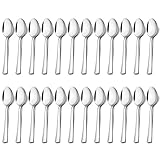 HaWare Kaffeelöffel 24 Stück, Edelstahl Teelöffel Dessertlöffel Set, Klein Löffel für Hause/Restaurant/Hotel, Hochglanzpoliert & Spülmaschinenfest - 13,5cm