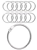 IPEA Metall Duschringe für Duschvorhänge – 12 Stück – Made in Italy – 50 mm Kreisförmiger Ring für Vorhänge, Badezimmer, Zuhause, Ordner, Muster – Metallic Farbe BSANELLIX12 Silber / Schwarz