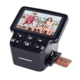 Magnasonic All-in-One 24MP-Filmscanner mit großem 5'-Display & HDMI, konvertiert 35mm/126/110/Super 8-Filme & 135/126/110-Dias in Digitale Fotos, integrierter Speicher (FS71)