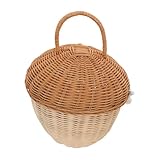HOUDERCO Rattan Aufbewahrungskorb mit Deckel Handgewebter Korb für Kinderzimmer Fotografie und Vielseitige Lösung für Ordnung und Stil Jedem