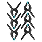 Ideen mit Herz | Federzwingen | Klemmzwingen | Leimzwingen | zum Fixieren, Halten und Spannen von Werkstücken | bewegliche Greifflächen| für Fotohintergründe, Holzarbeiten, Basteln | 6 Stück